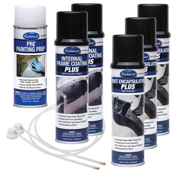 Eastwood Rust Prevention Frame Saver Paint Kit | 3 Rust Encapsulator Plus | 2 Internal Frame Coating Plus | 1 PRE Painting Prep | Aerosols