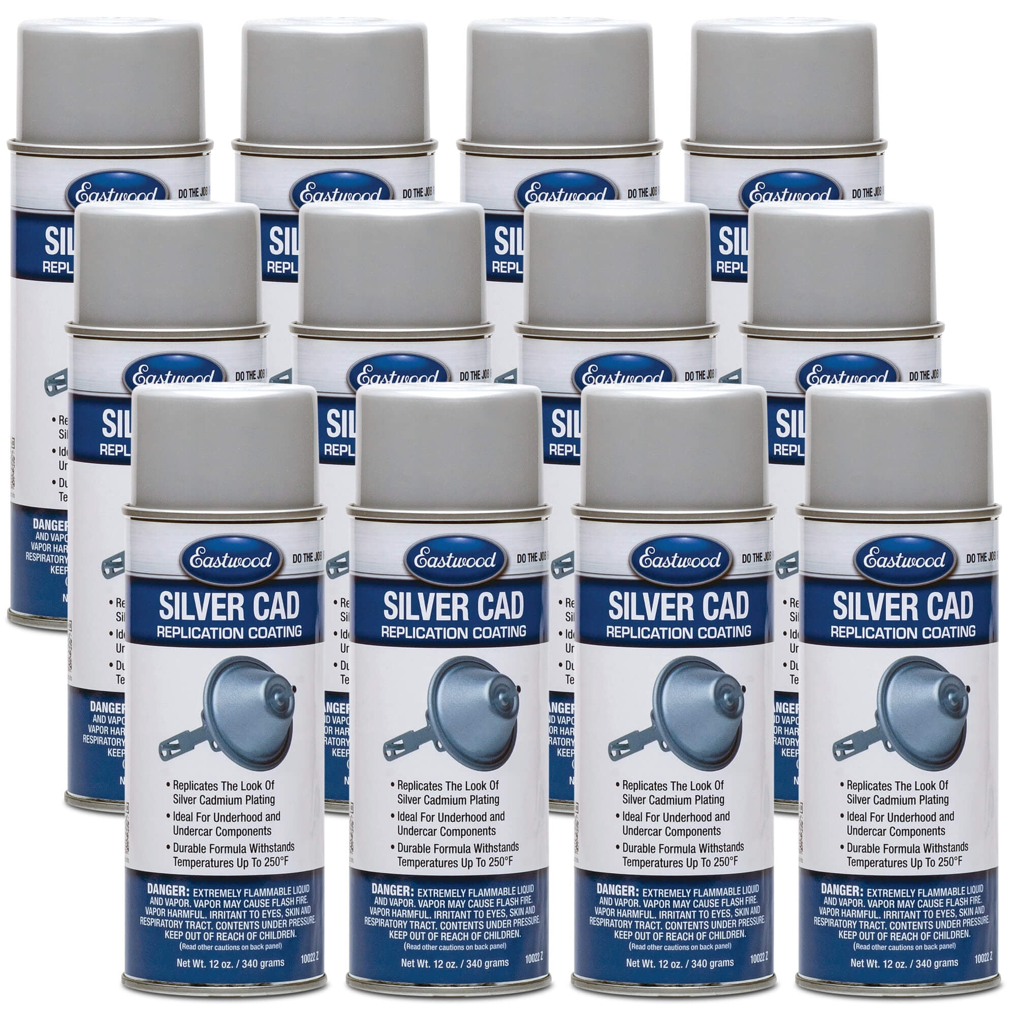 Eastwood Silver Cad Replicate Cadmium Plating Aerosol Spray Paint 12 oz