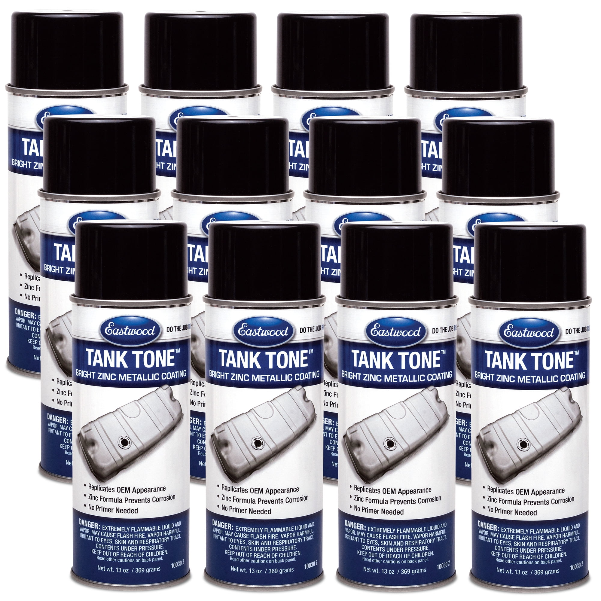 Eastwood Tank Tone Metallic Coating Acrylic Lacquer Spray Paint Aerosol 13 oz 12 Pack