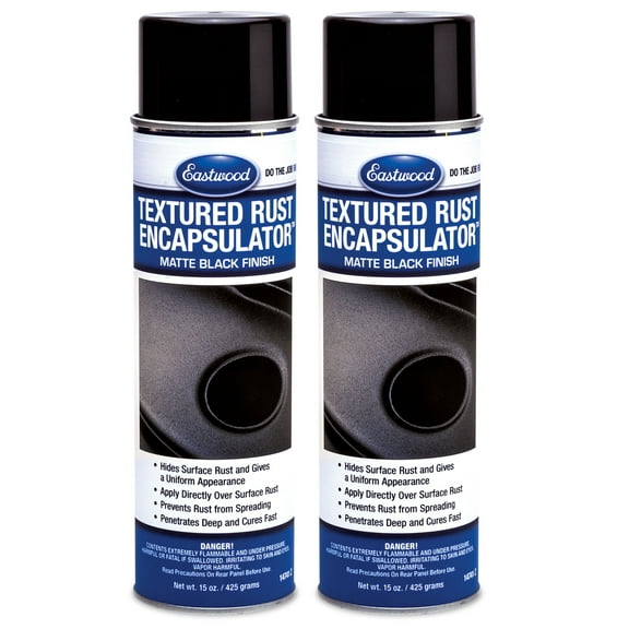 Eastwood Textured Matte Black Rust Encapsulator 15 Oz. 2 Pack
