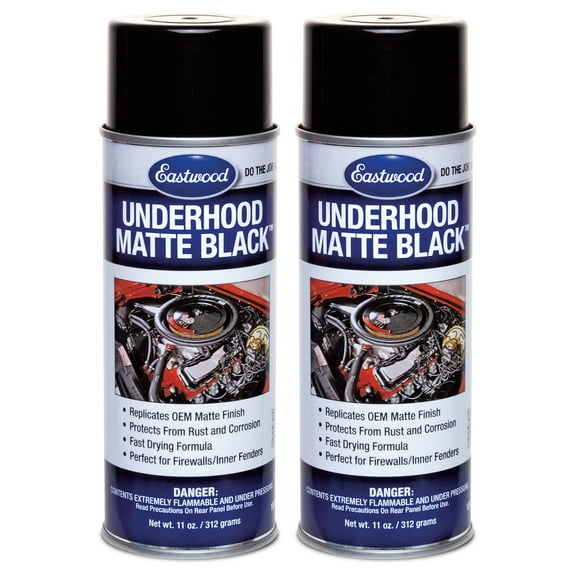 Eastwood Underhood Black Matte Acrylic Lacquer Aerosol Spray Paint 11 oz 2 Pack
