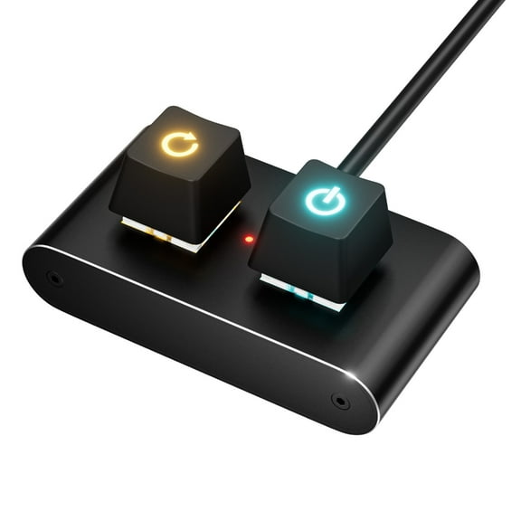 Easy Access External Power Reset Switches for Computer Aluminum Shell