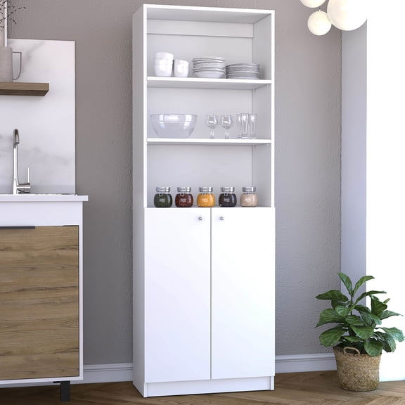 Easy-Access Upper Shelves / Enclosed Lower Storage for Organized Spaces