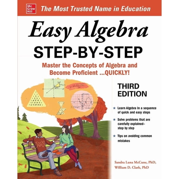 Easy Algebra Step-By-Step, Third Edition, (Paperback)