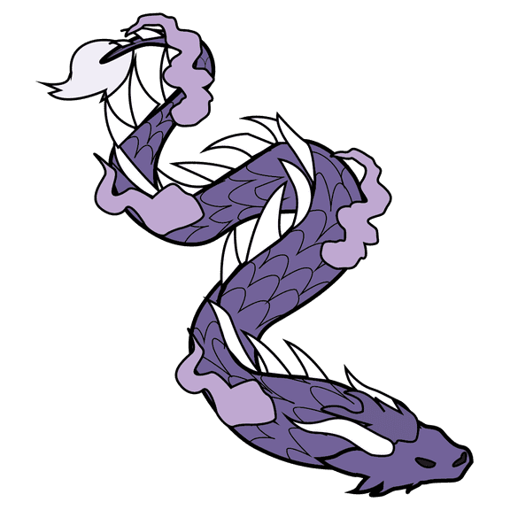 Easy To Apply Giant Water Dragon Decoration 20" x 22" Medieval Large Fire Breathing Creature Design Removable Vinyl Home Living Room Wall Decal - Kids Bedroom Giant Serpentine Monster Wall Sticker