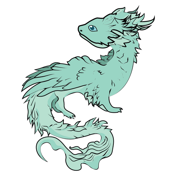 Easy To Apply Multicolored Vinyl Decoration 20" x 25" Legendary Dragon Creature Design Removable Kids Bedroom Nursery Wall Decal - Home Living Room Giant Serpentine Monster Wall DÃ©cor Sticker