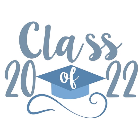 Easy To Apply Senior Grad Home Bedroom 14" x 20" Class Of 2022 Vinyl Wall Decoration Multicolored Lettering Art Design Removable Wall Decal - Adhesive Living Room Graduation Wall DÃ©cor Sticker