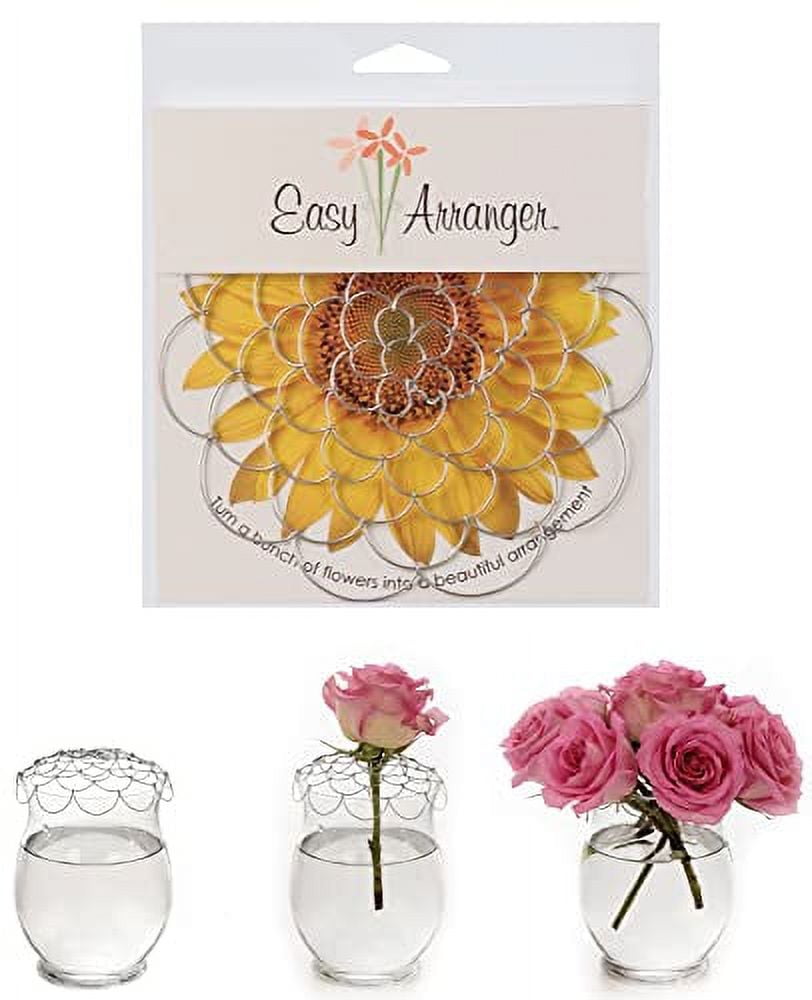 Easy Arrangers 6 Inch Metal Flower Floral Arrangement Flower Vase