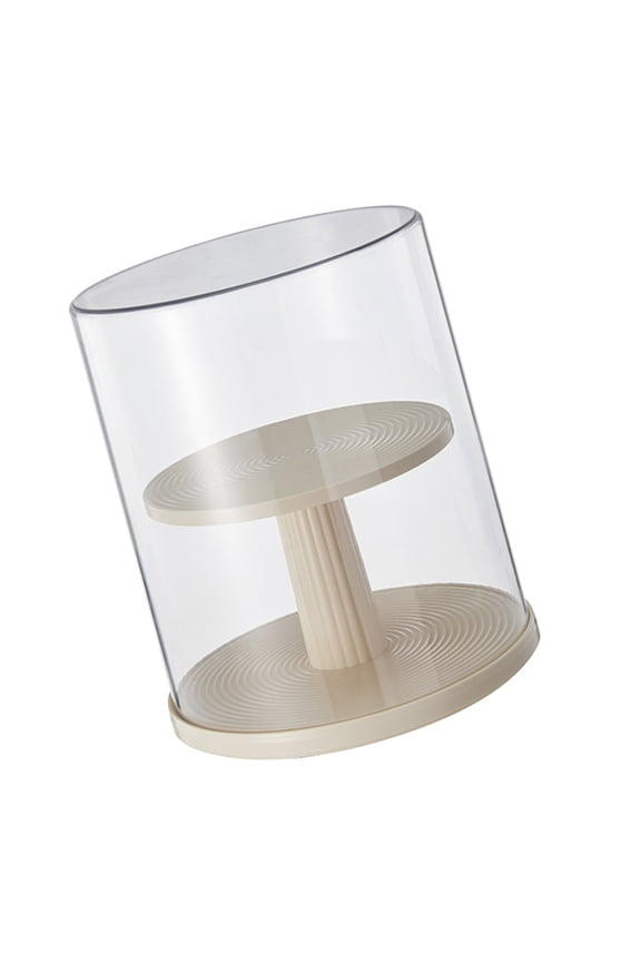Easy Assembly 360 Degree Rotating Display Case for Action Figures Dustproof Showcase Stand Multi layer Storage Box
