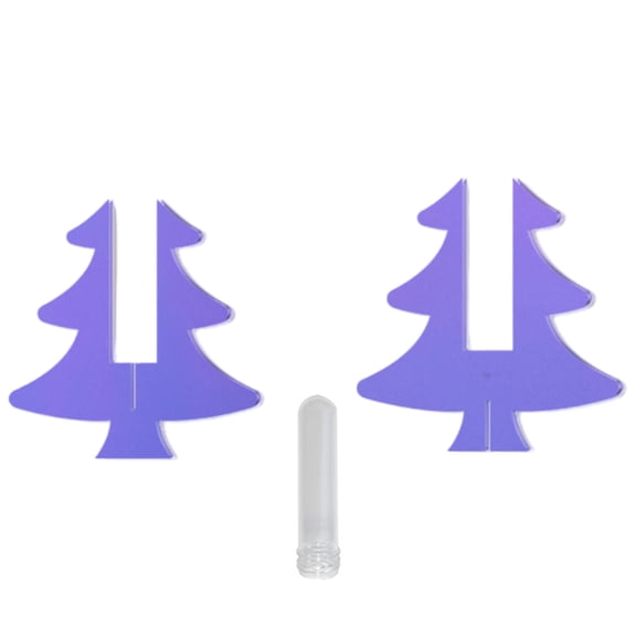 Easy-Assembly Acrylic Tabletop Tree Holiday Ornament Home Office Party Decoration with 2D Design