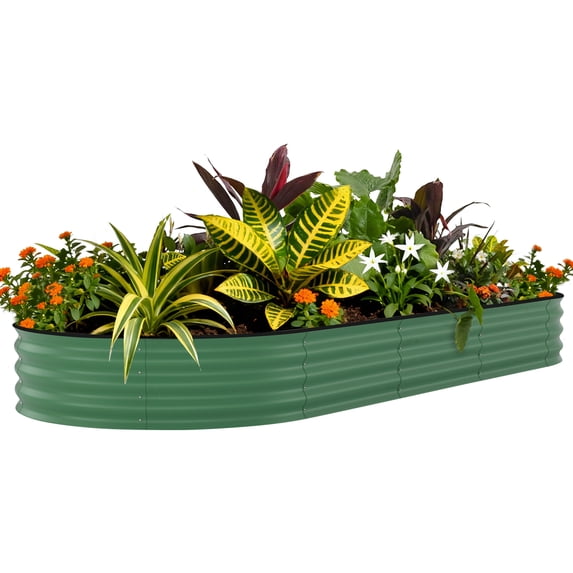 Easy-Assembly Galvanized Steel Raised Garden Bed Kit – Modular, Rust-Resistant Outdoor Planter, Perfect for Homegrown Vegetables, Herbs and Flowers