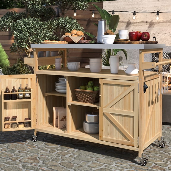 Easy Assembly, Multiple Storage Options / User - friendly Outdoor Kitchen Cabinet