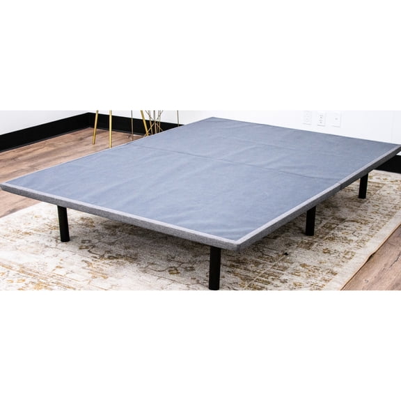 Easy Assembly, No Tools Needed - Black and Gray Upholstered Foundation