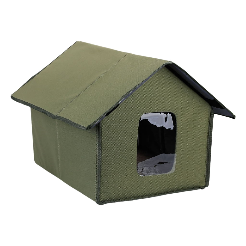 Easy Assembly Outdoor Cats House Insulated for Winter Weatherproof Pet Shelter Comfortable Foldable Shelter