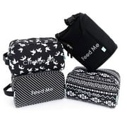 Easy Baby - Diaper, Bottle, and Supplies - Organizer Pouches - Change, Feed, and Dress Me 4 Pack Brooklyn Organizing Packing Tote Cubes for Baby Items Good for Travel and Keeping Organized