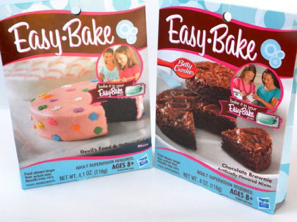 Easy Bake Chocolate Brownie, Devil's Food & Yellow Cake Mixes, 2 Pack