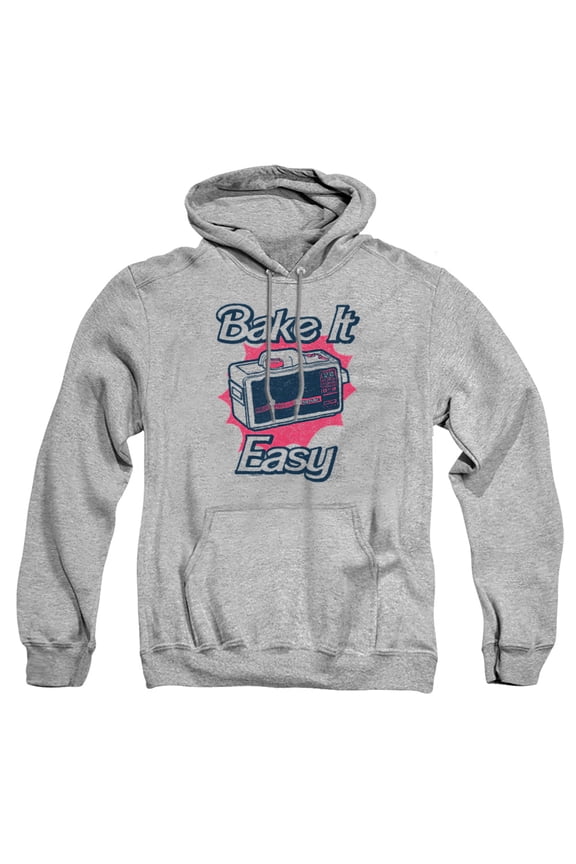 Oven Bake It Easy Adult Pull-Over Hoodie, Athletic Heather, Large