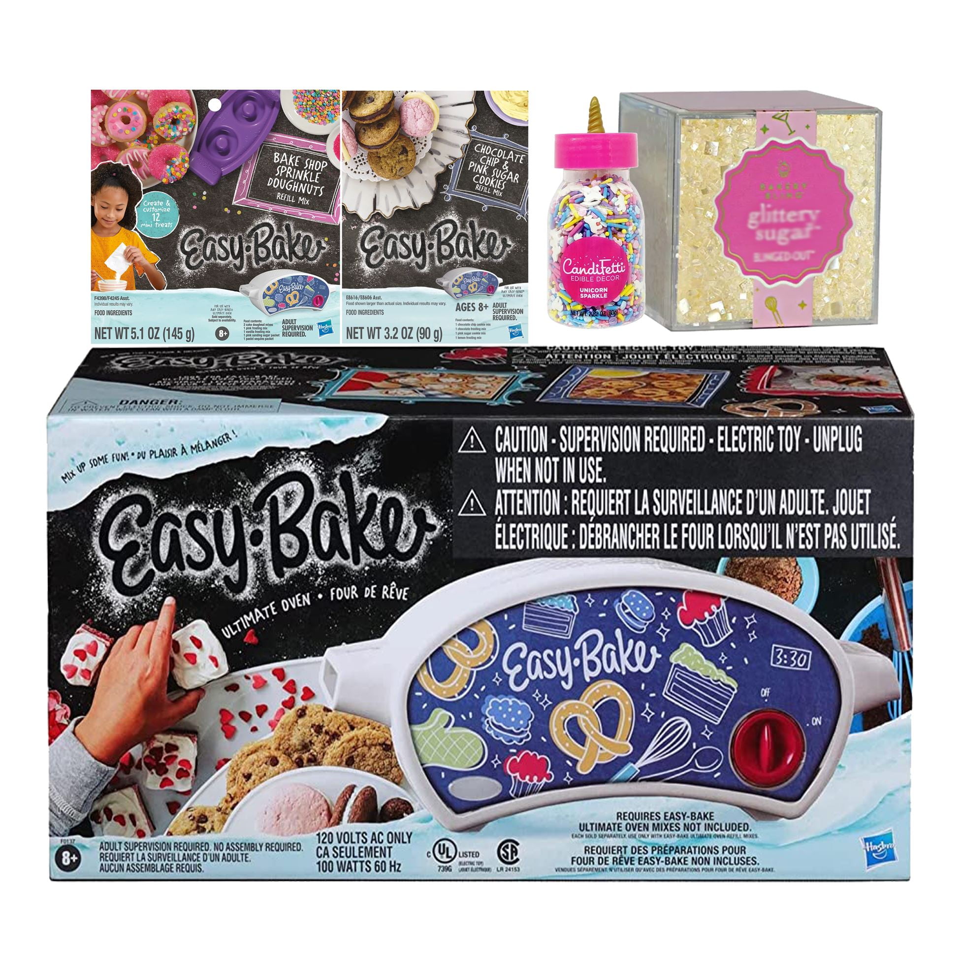 Easy Bake Oven Bundle, Kids Kitchen Set with Easy Bake Oven Mixes, Unicorn  Baking Bundle with Ultimate Oven, Cake Donut Mixes, Cookie Mixes, and More  for Kids 8 and Up 
