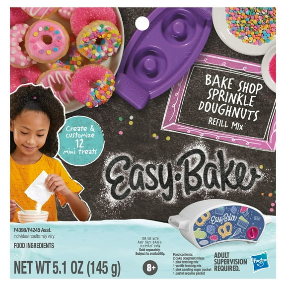 Easy-Bake Oven Mixes, Bake Shop Sprinkle Doughnuts Refill Mix, Ultimate Easy-Bake Oven