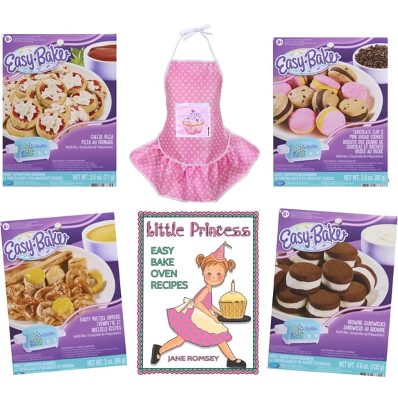Easy Bake Oven Refills Mixes, Apron and Recipe Book Included