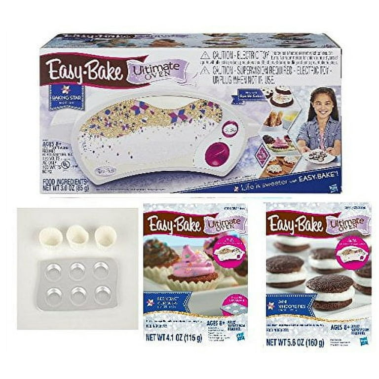 Kids' Complete Oven Pan Set Compatible with Easy Bake Ultimate Oven |  Accessories for Cooking Easy Bake Oven Mixes | Includes Cupcake Pan,  Circle