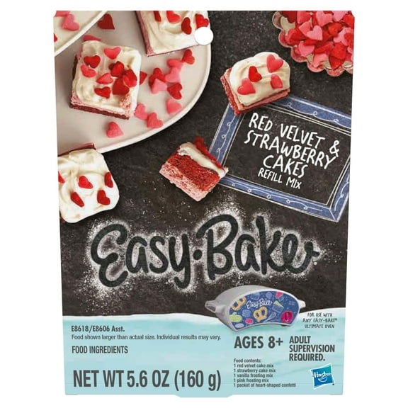 Easy-Bake Ultimate Oven Toy Red Velvet and Strawberry Cakes Mixes Refill Mix