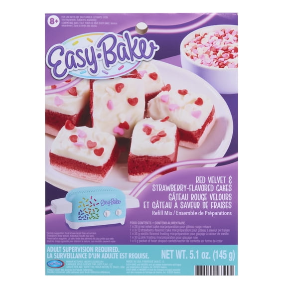 Easy-Bake Ultimate Oven Toy Red Velvet and Strawberry Cakes Refill Mix
