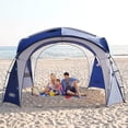 thumbnail image 1 of Easy Beach Tent Pop Up Canopy UPF50+ Tent with Side Wall, Ground Pegs, and Stability Poles, Sun Shelter Rainproof, Waterproof for Camping Trips, Backyard Fun, Party Or Picnics, 1 of 8