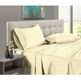 thumbnail image 1 of Easy Bedding Bed Sheet Sets, 300TC 4 Piece Bedding, 18 Inch Deep Pocket Luxury Soft, 100% Cotton- Ivory Stripe, Full-XXL Size, 1 of 7