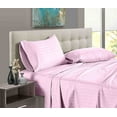 thumbnail image 1 of Easy Bedding Bed Sheet Sets, 300TC 4 Piece Bedding, 18 Inch Deep Pocket Luxury Soft, 100% Cotton- Pink Stripe, Full-XXL Size, 1 of 7
