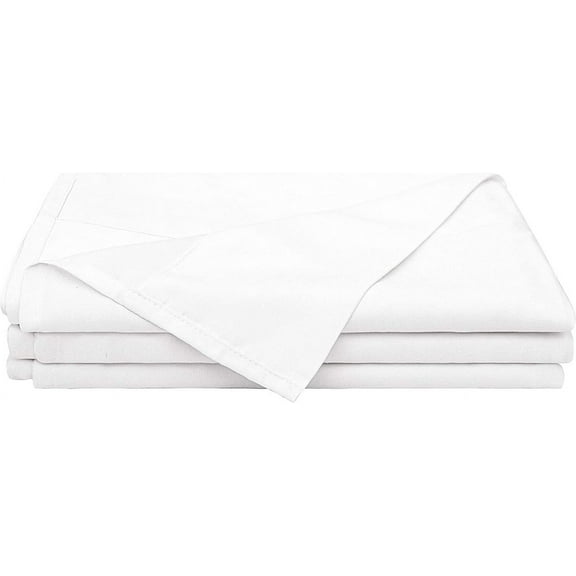 Easy Bedding Premium Flat Sheet - Breathable and Soft - Bed Top Sheet Only - Easy Care & Easy Clean- White Solid, Twin Size