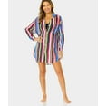 thumbnail image 1 of Anne Cole Womens Striped Boyfriend Cove Multi Color Stripe M, 1 of 4
