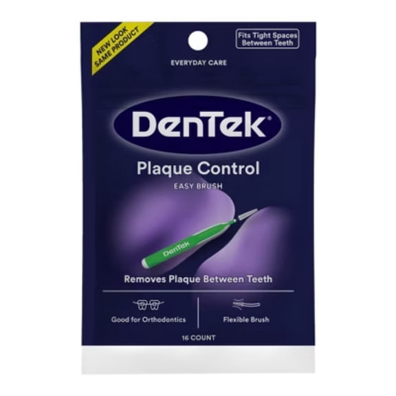 Easy Brush Plaque Control Interdental Toothbrush - 16ct: Non-Toxic, Nylon, 3.94 Inch, Mint Flavor