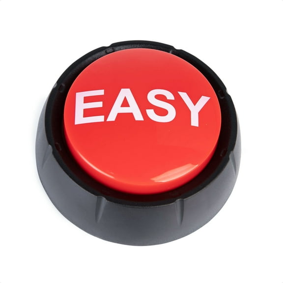 Easy Button for Quiz Competition and Family, Funny Buzzer with Sound Effects, Gag Gifts for Man and Women