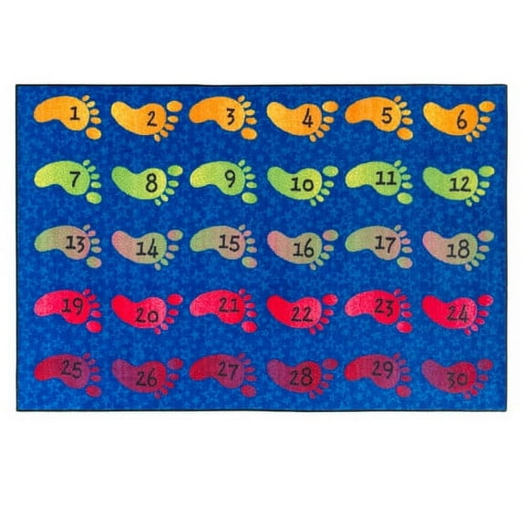 Easy Care Counting Feet Rug