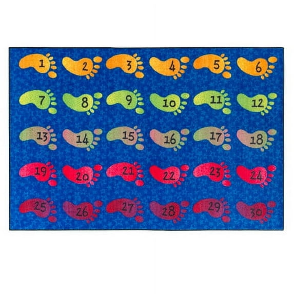 Easy Care Counting Feet Rug