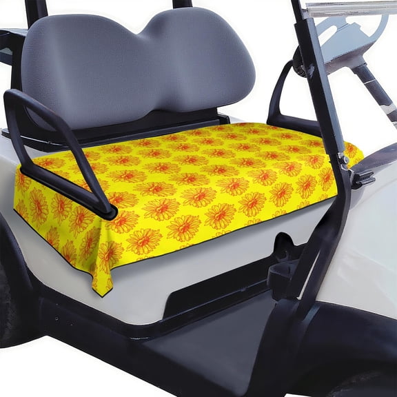 Easy Care Flowers 51x31 Golf Cart Seat Protector, Machine Washable Front Seat Cover for Most Golf Cart & LSV Models