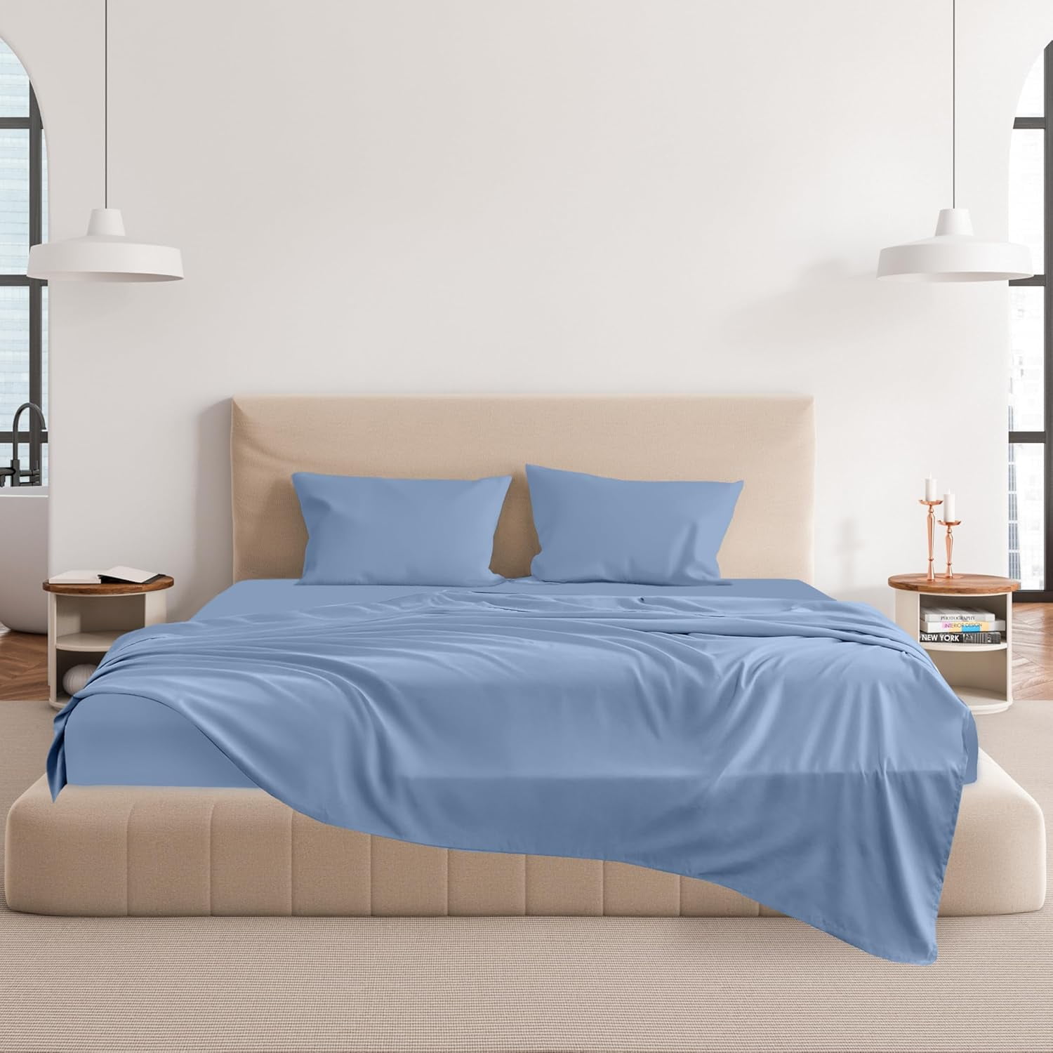 Easy Care Luxury Microfiber Extra Soft and Cooling Bed Sheet Set with ...