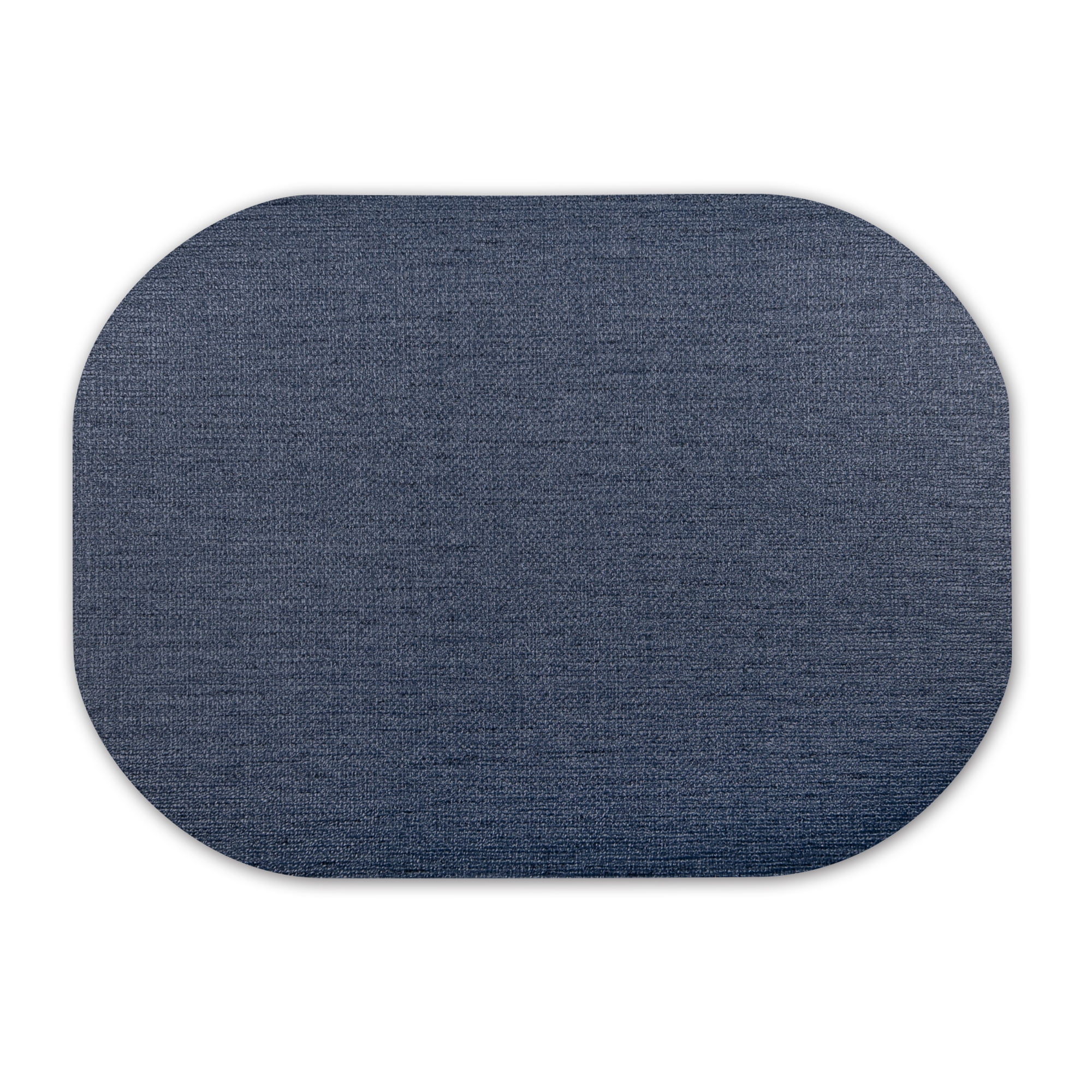 Easy Care Ocean/Oval 17 in. x 12 in. Cobalt Vinyl Placemats (Set of 6
