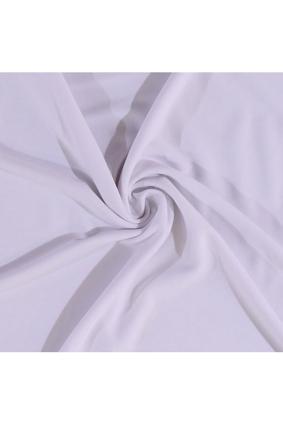 Easy-Care Scuba Knit White Smooth 60" Wide Polyester Fabric by the Yard (5474S-5B)