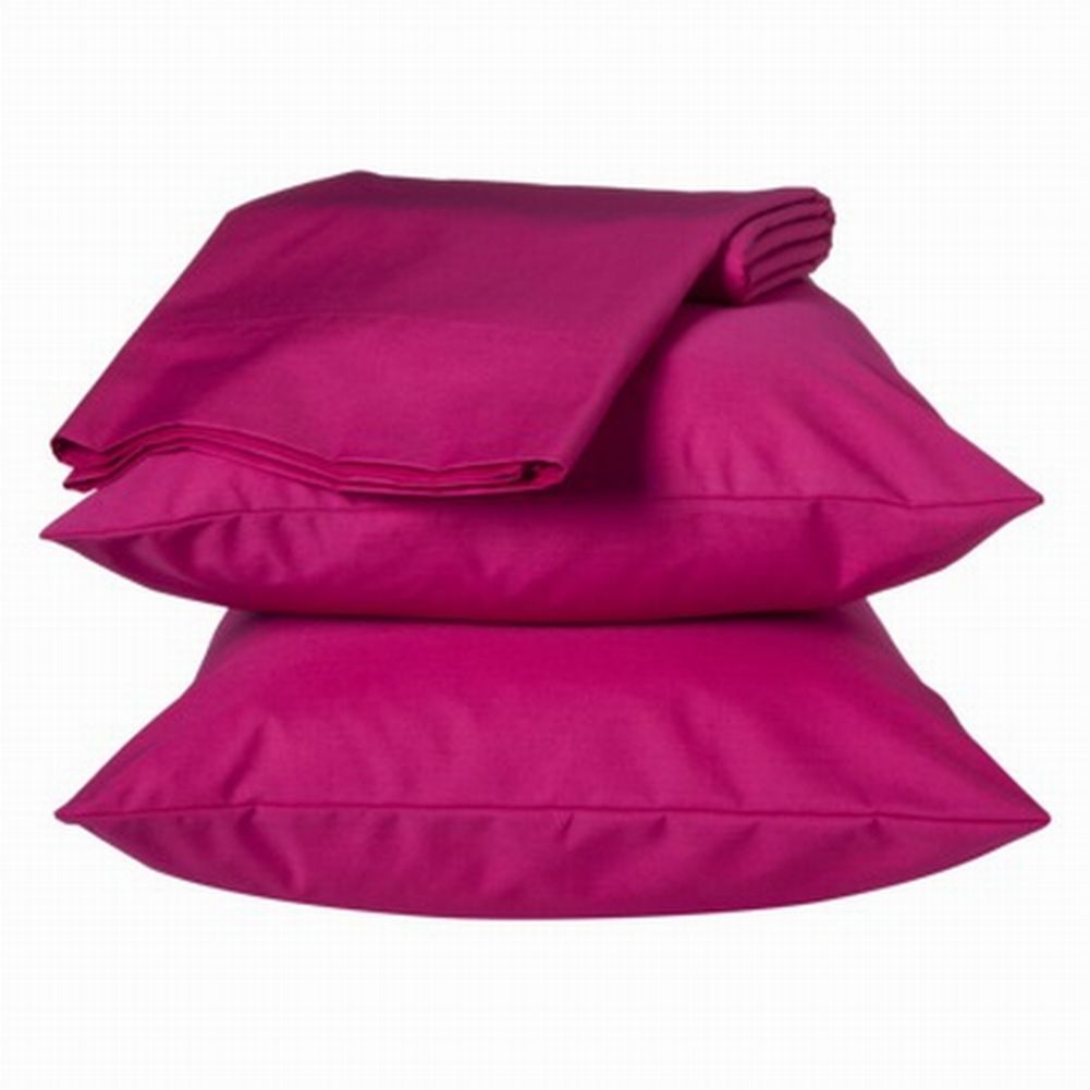 Easy Care Sheet Set Hot Pink Twin XL Dorm Bed Sheets Bedding