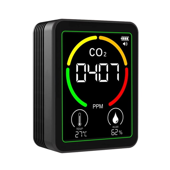 Easy Carry CO2 Detectors with Immediate Air Quality Monitoring TVOC Sensors Temperature Humidity Alarm for Home Office U