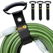 Easy-Carry Wrap-It Storage Straps 28" (3 Pack), Hose Holder and Organizer with Carrying Handle for Garden, Pool and Water Hose Storage, Black