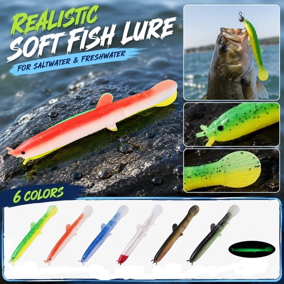 Easy Catch Soft Fishing Lures - 2.5g Two-Color Bionic Loach Soft Lure, Freshwater Fishing Soft Bait Worm for Lure Fishing(Orange-White)