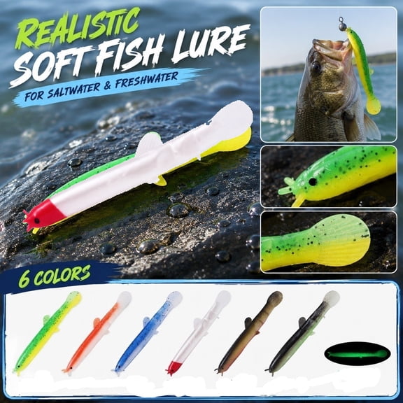 Easy Catch Soft Fishing Lures - 2.5g Two-Color Bionic Loach Soft Lure, Freshwater Fishing Soft Bait Worm for Lure Fishing(Red-headed white)