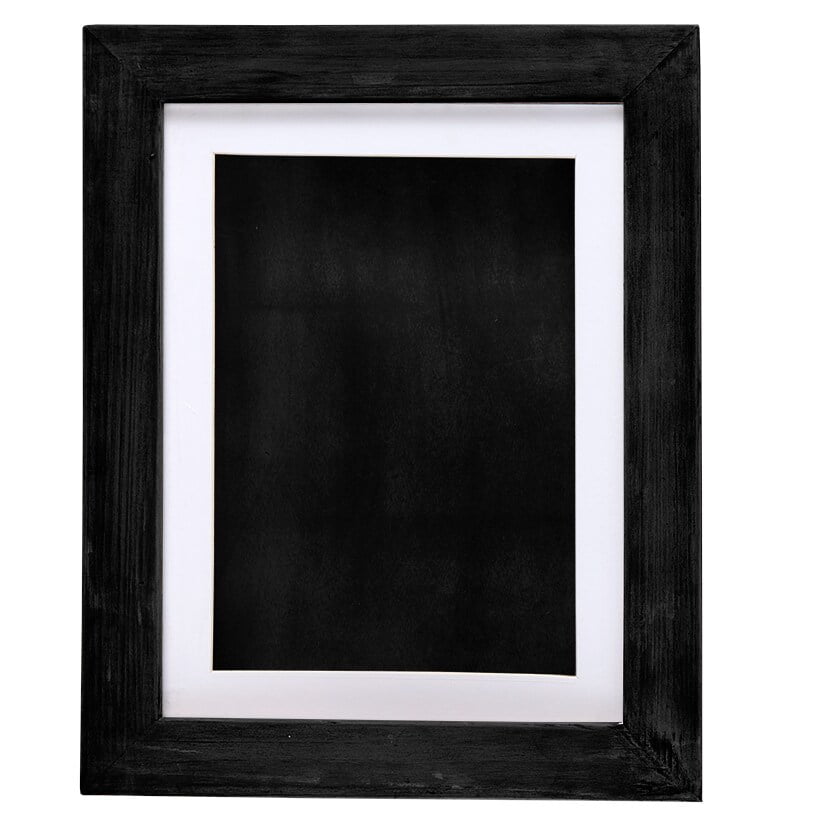 Classic Black Wooden Wall Frame with Storage Compartment