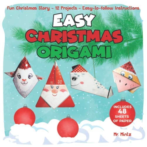 Pre-Owned Easy Christmas Origami. Fun Christmas Story,12 Projects, Easy-to-follow Instructions: Includes 48 Sheets of Paper (Easy Origami For Kids With Paper) Paperback