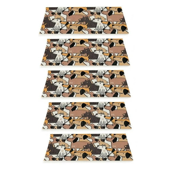 Easy Clean Adorable Anti Fatigue No Slip Surface Hair Catching Grooming Bath Mat (5 Mats)
