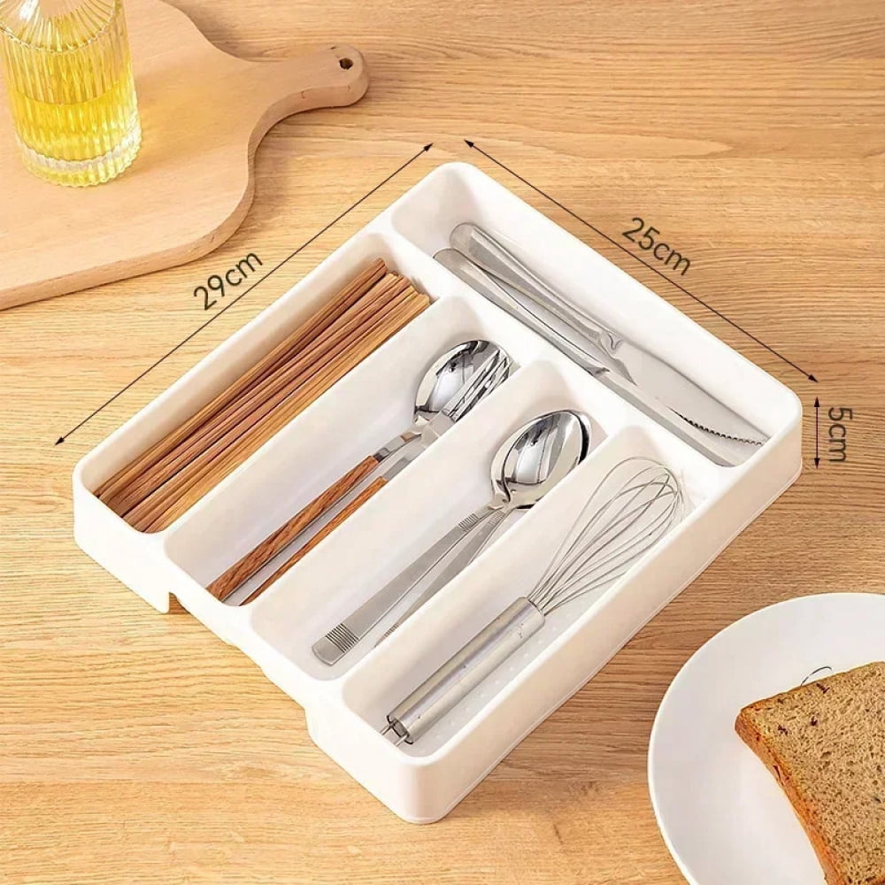 Spoon Compartment Easy Clean Compartments Cutlery Organizer Daily Drawer Divider Tray ...
