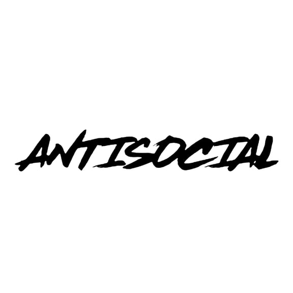 Easy Clean Decals for Vehicles Featuring Edgy Unsociable Texts Decal Waterproof Resistant Strong for Outdoor
